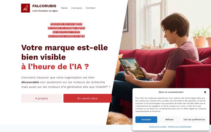 Screenshot of falcorubis.com