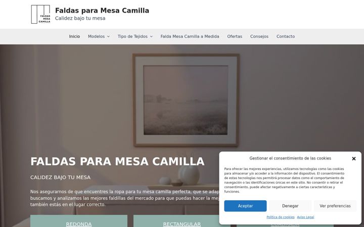 Screenshot of faldasmesacamilla.com