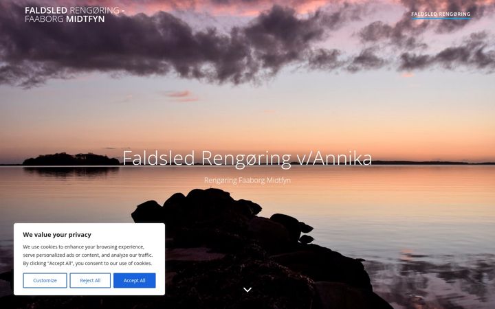 Screenshot of faldsled-ren.dk