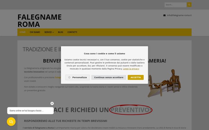 Screenshot of falegname-roma.it