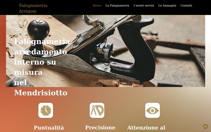 Screenshot of falegnameriaarrigoni.ch