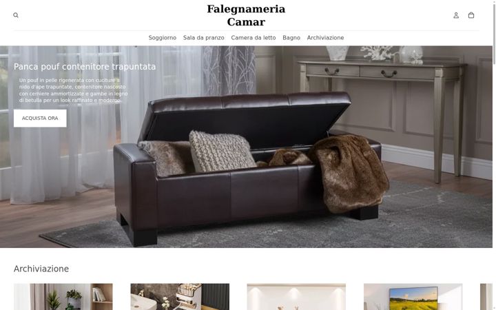 Screenshot of falegnameriacamar.com