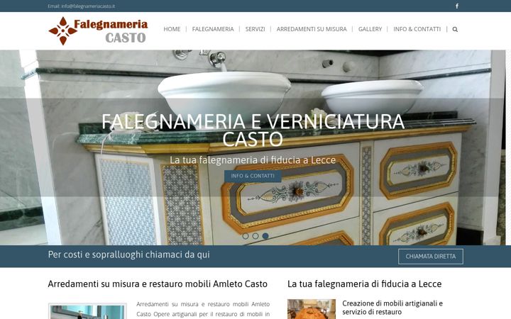 Ekrānuzņēmums no falegnameriacasto.it
