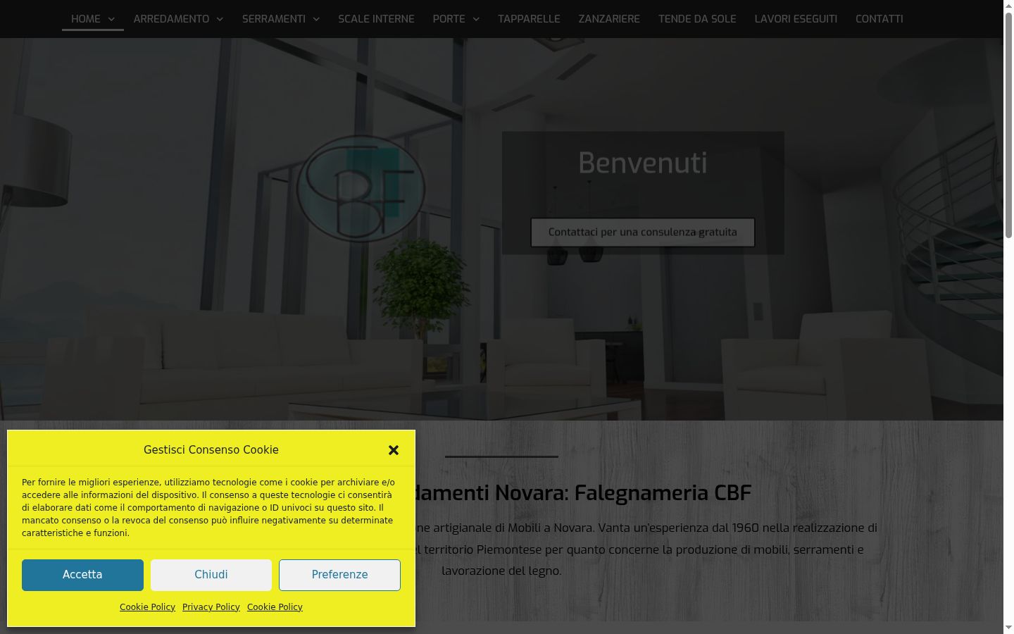 Screenshot des Einwilligungsbanners vor jeglicher Interaktion