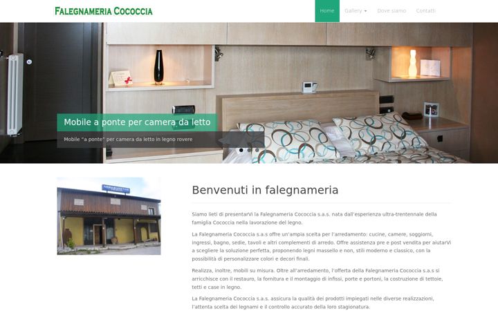 Ekrānuzņēmums no falegnameriacococcia.it