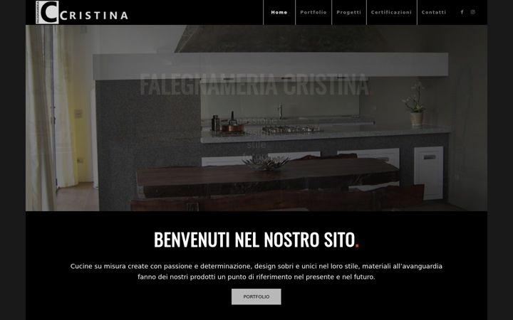 Screenshot of falegnameriacristina.com