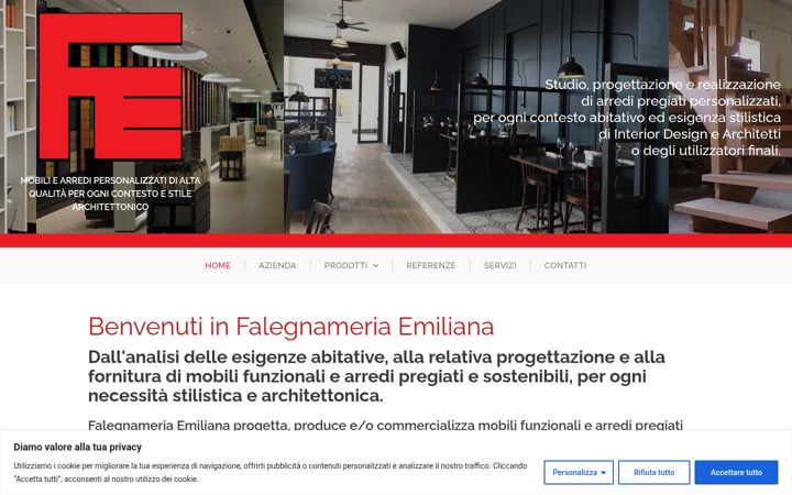 Screenshot of falegnameriaemiliana.com