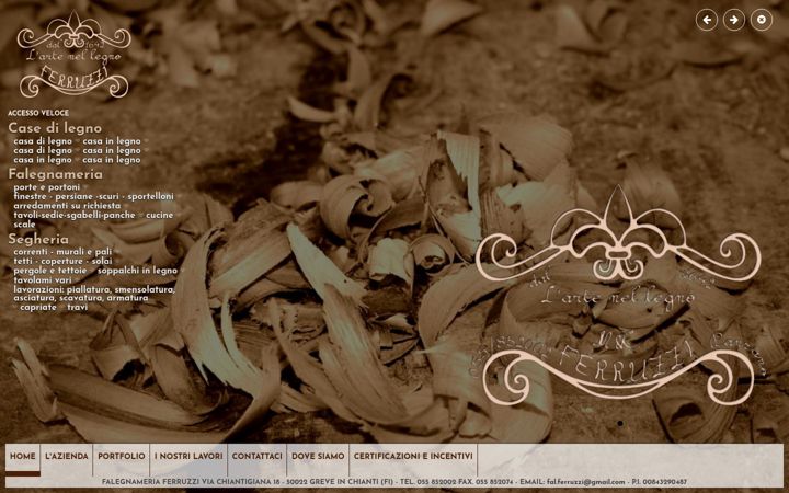 Screenshot of falegnameriaferruzzi.com