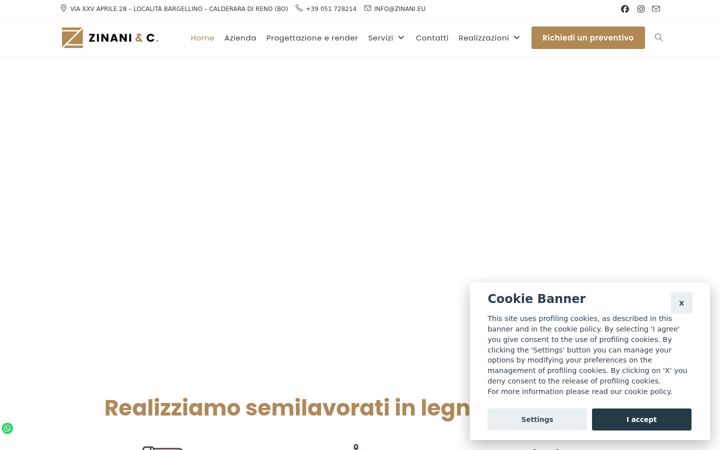 Captură de ecran a falegnameriazinani.it