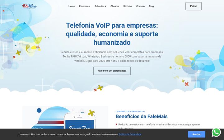 Ekrānuzņēmums no falemaisvoip.com.br