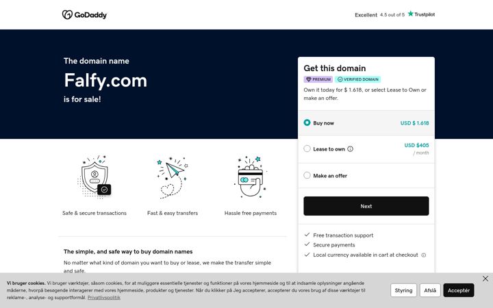 Screenshot of falfy.com