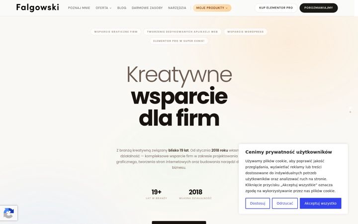 Screenshot of falgowski.com
