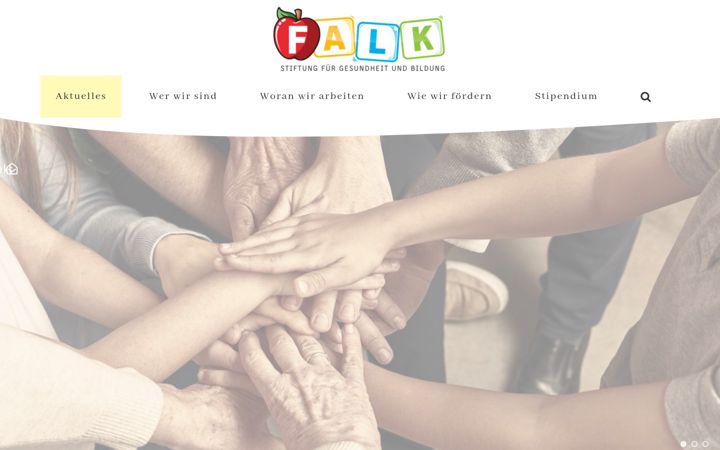 Екранна снимка на falk-stiftung.de
