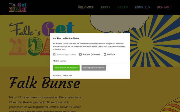 Screenshot of falk4music.de