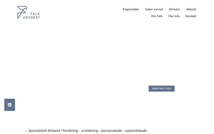 Screenshot of falkadvokat.no
