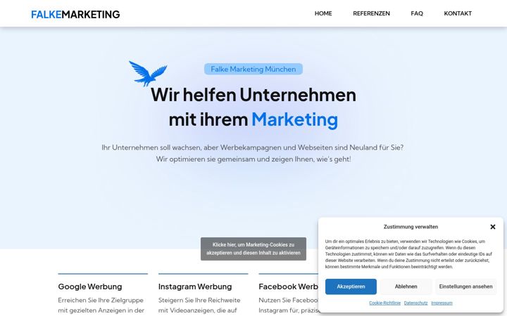 Screenshot of falke-marketing.de