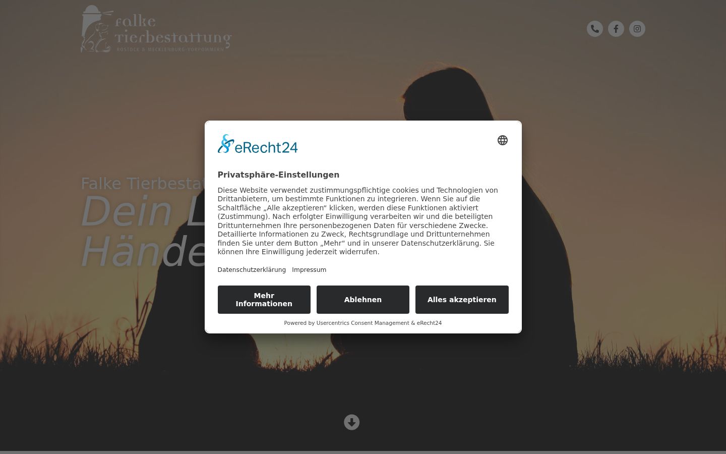 Screenshot of the consent banner shown before any interaction