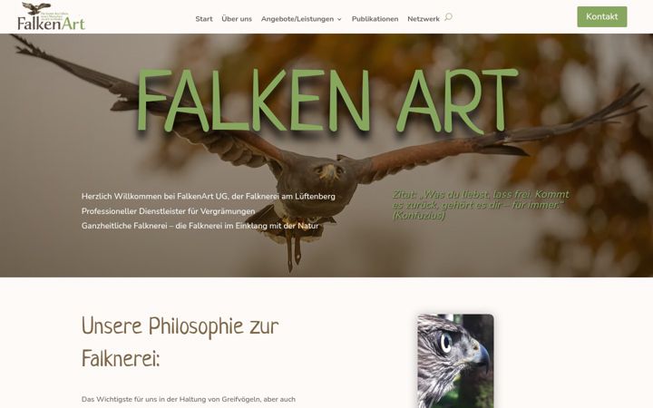 Екранна снимка на falken-art.de