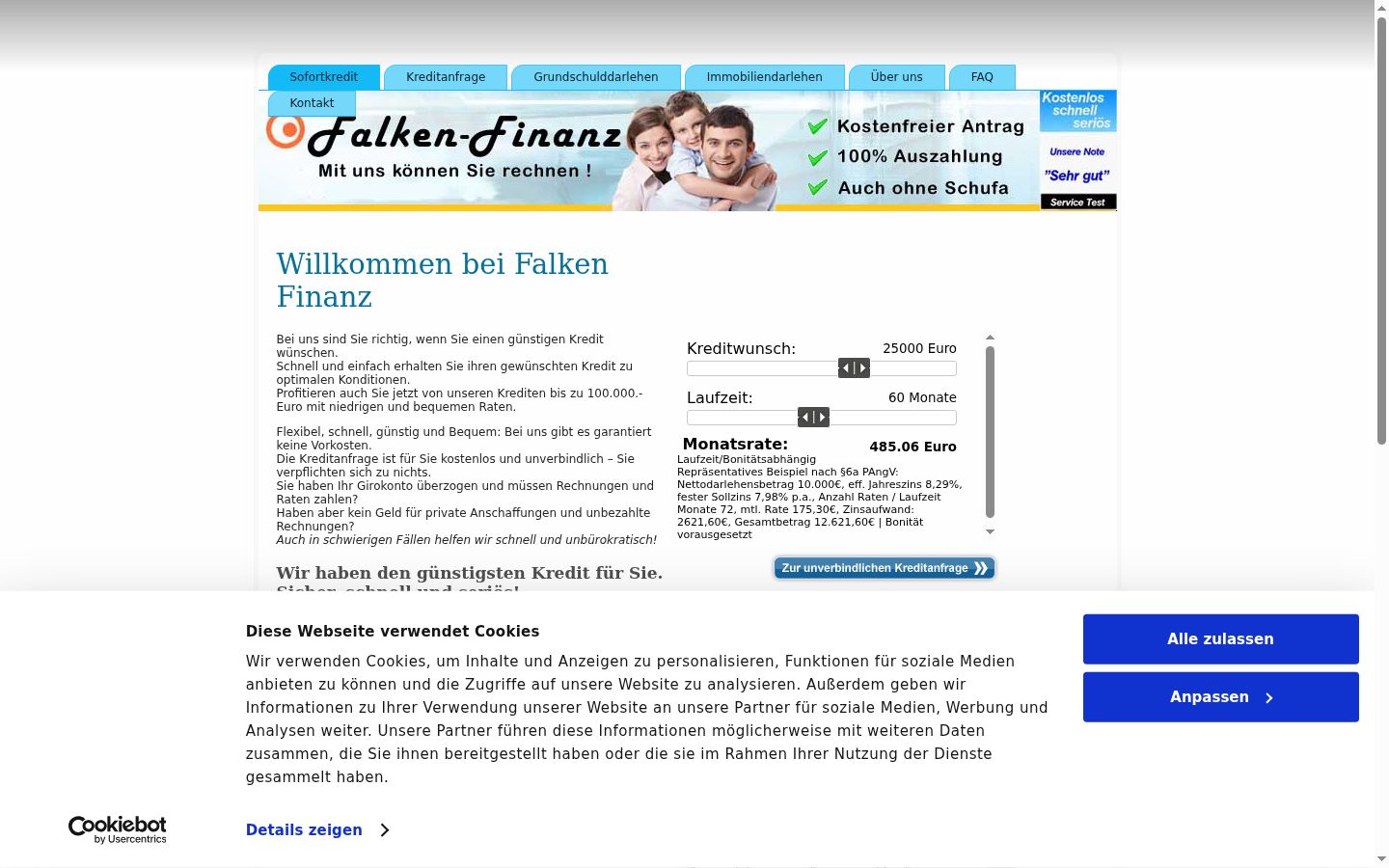 Screenshot tal-banner tal-kunsens muri qabel kwalunkwe interazzjoni