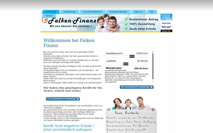 Screenshot ta' falken-finanz.de