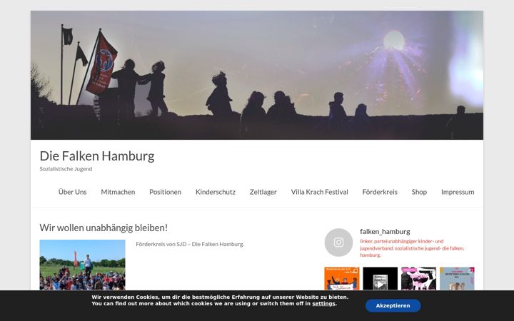Екранна снимка на falken-hamburg.de
