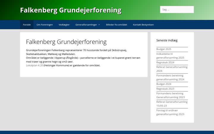 Screenshot of falkenberg-grundejerforening.dk