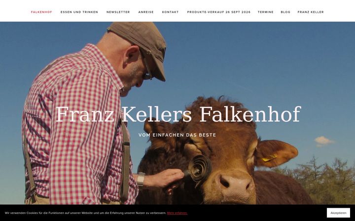 Screenshot του falkenhof-franzkeller.de