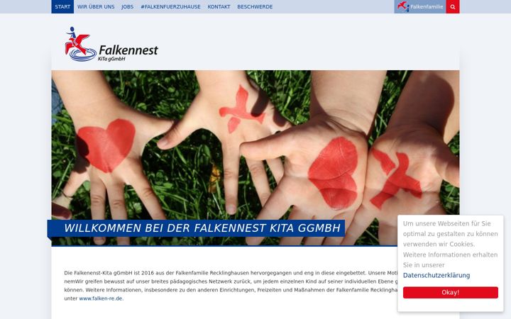 Screenshot of falkennestkita-re.de
