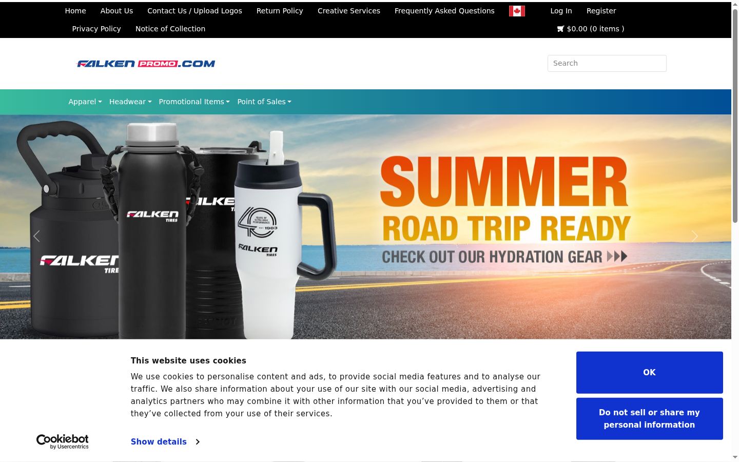 Screenshot of the consent banner shown before any interaction