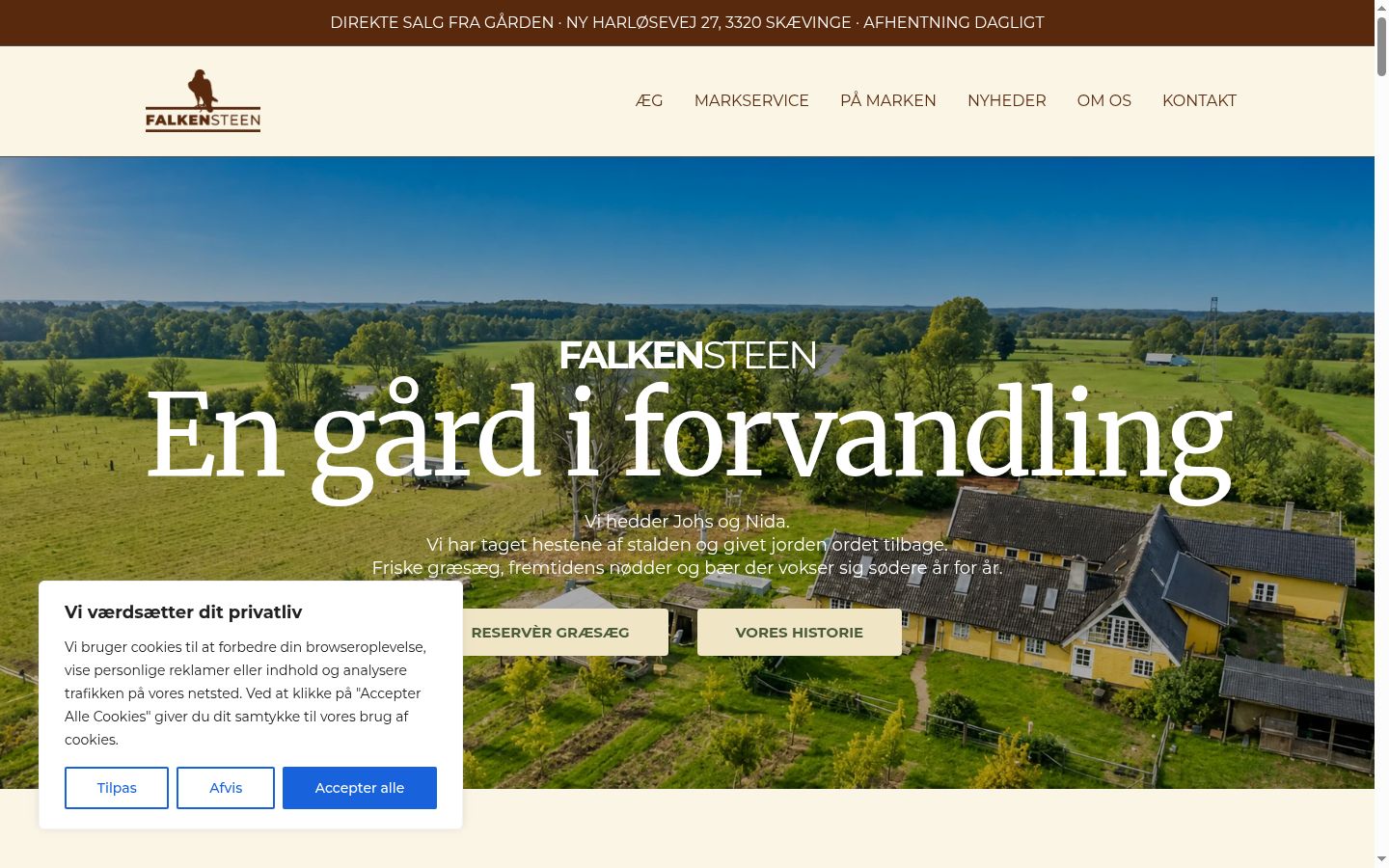 Skjermbilde av samtykkebanneret slik det vises før noen interaksjon