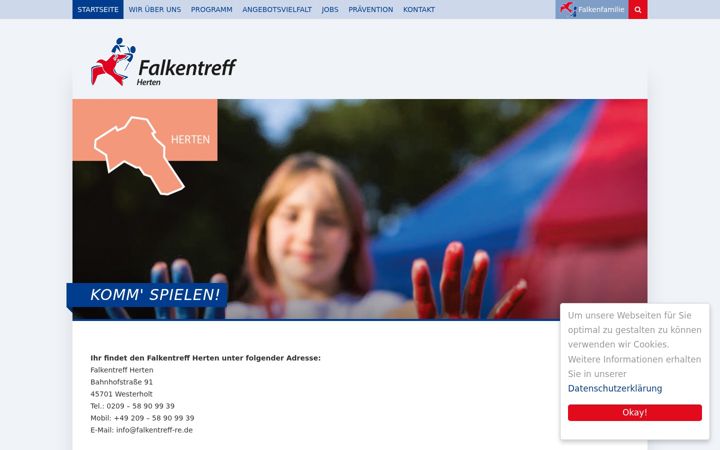 Screenshot of falkentreff-re.de