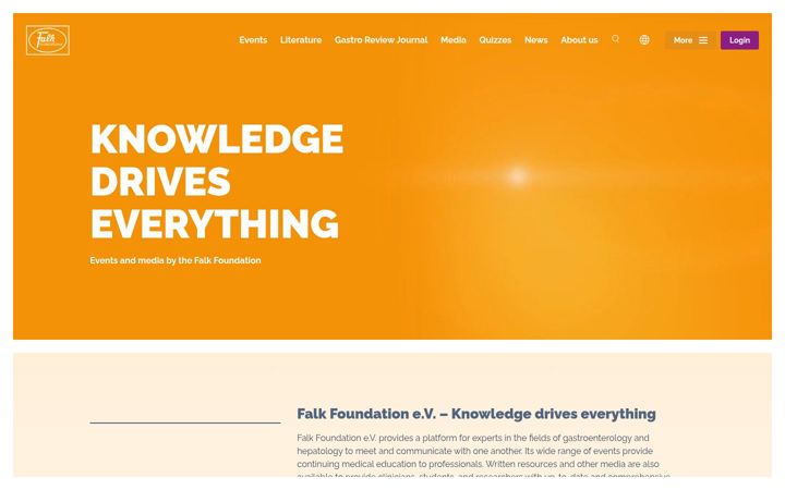 Screenshot of falkfoundation.org