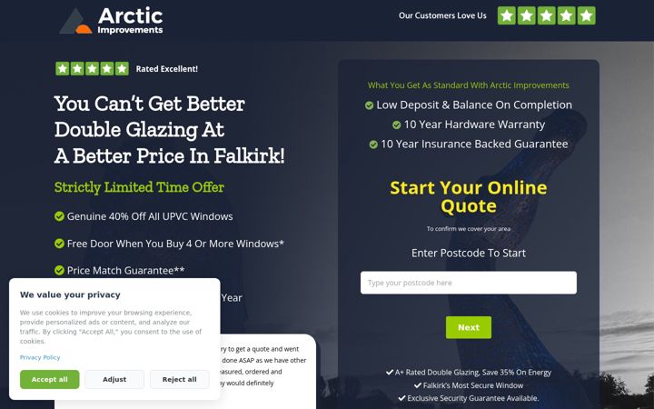 Screenshot of falkirkwindows.co.uk