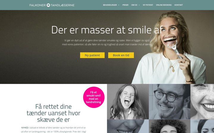 Screenshot of falkonertandlaegerne.dk