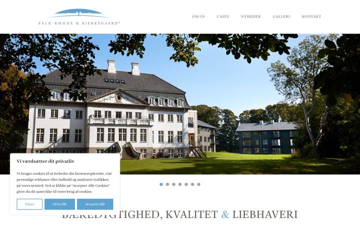Screenshot of falkronnekierkegaard.dk