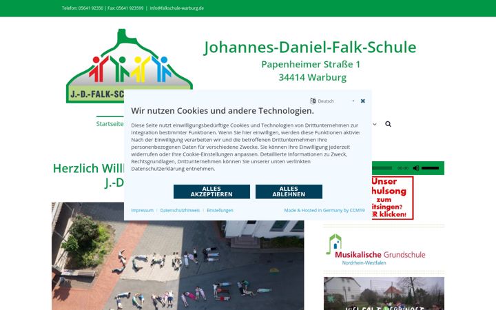 Ekrano kopija falkschule-warburg.de
