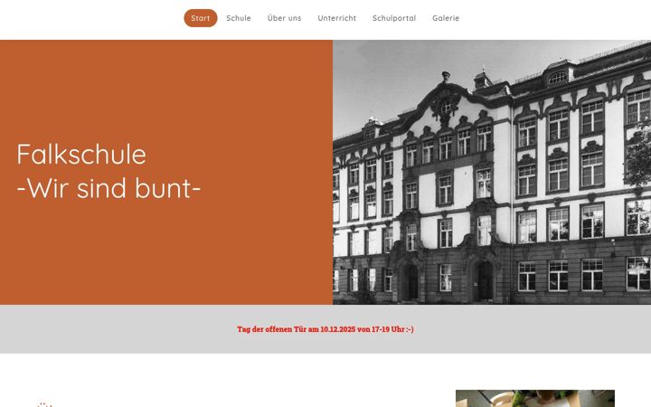 Screenshot of falkschule.de