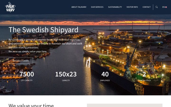 Screenshot of falkvarv.com