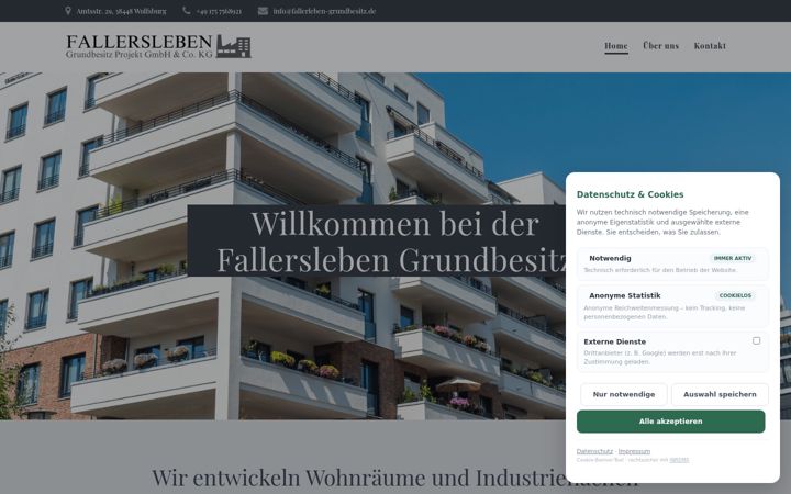 Screenshot of fallersleben-grundbesitz.de