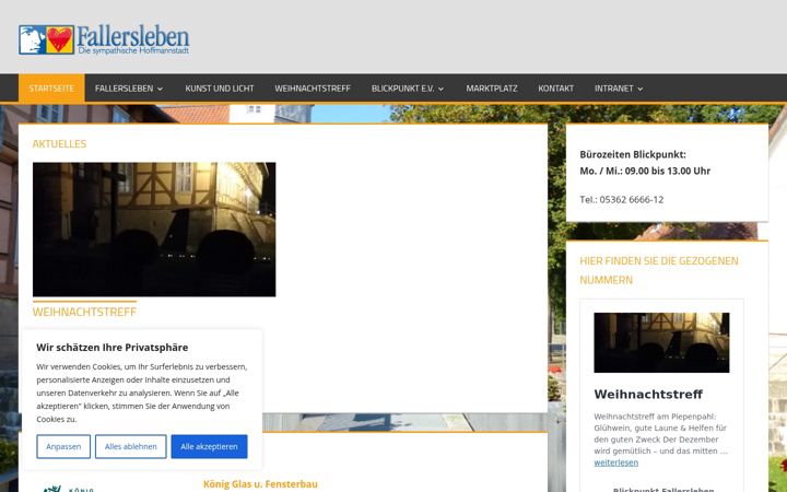 Ekrano kopija fallersleben.de