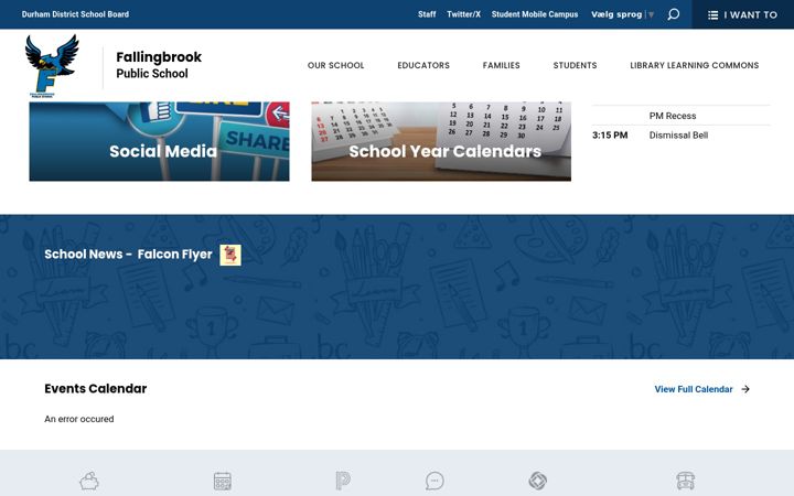 Screenshot of fallingbrook.ddsb.ca
