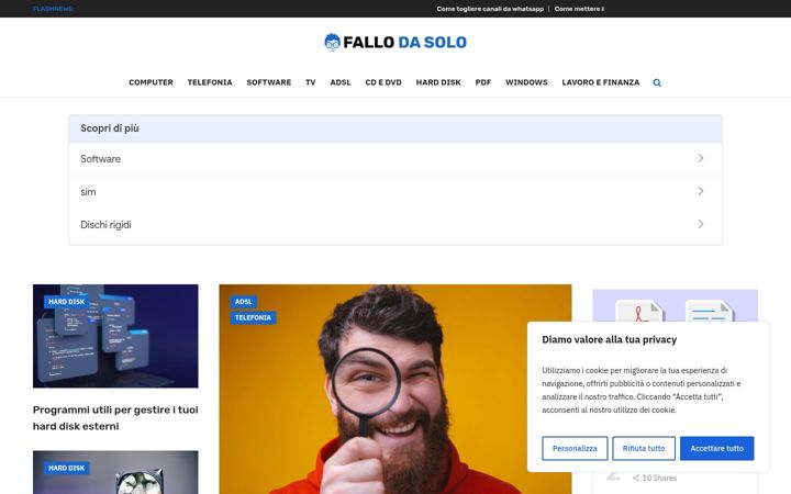Kuvakaappaus sivustosta fallodasolo.it
