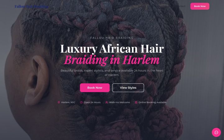 Screenshot of fallouhairbraiding.com