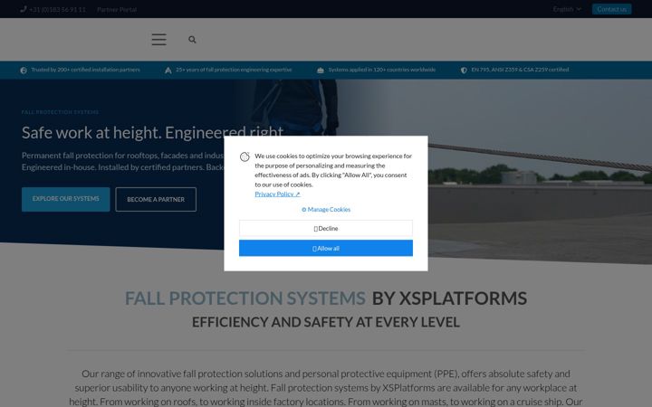 Screenshot of fallprotectionxs.com