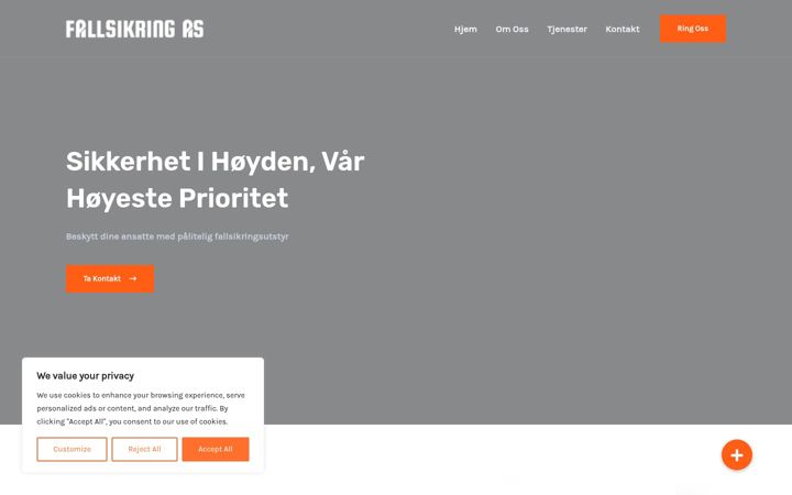 Screenshot of fallsikring.as