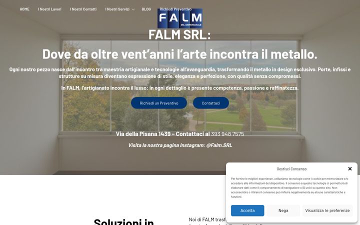 Kuvakaappaus sivustosta falmroma.it
