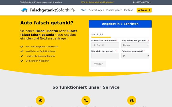 Ekrano kopija falschgetankt-soforthilfe.de