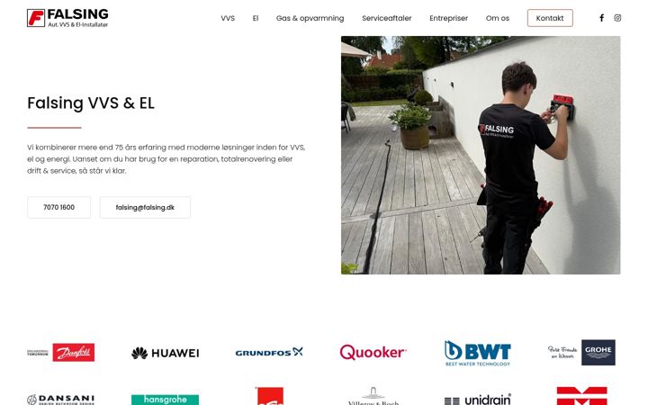 Screenshot of falsing.dk