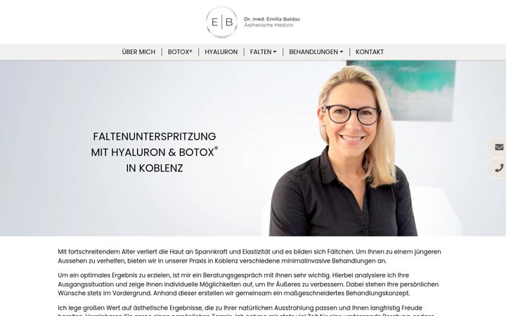 Ekrano kopija falten-behandlung-koblenz.de