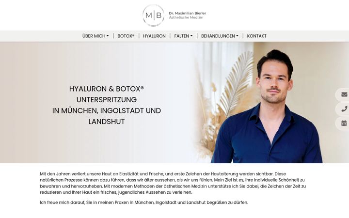 Ekrano kopija falten-behandlung-muenchen.de